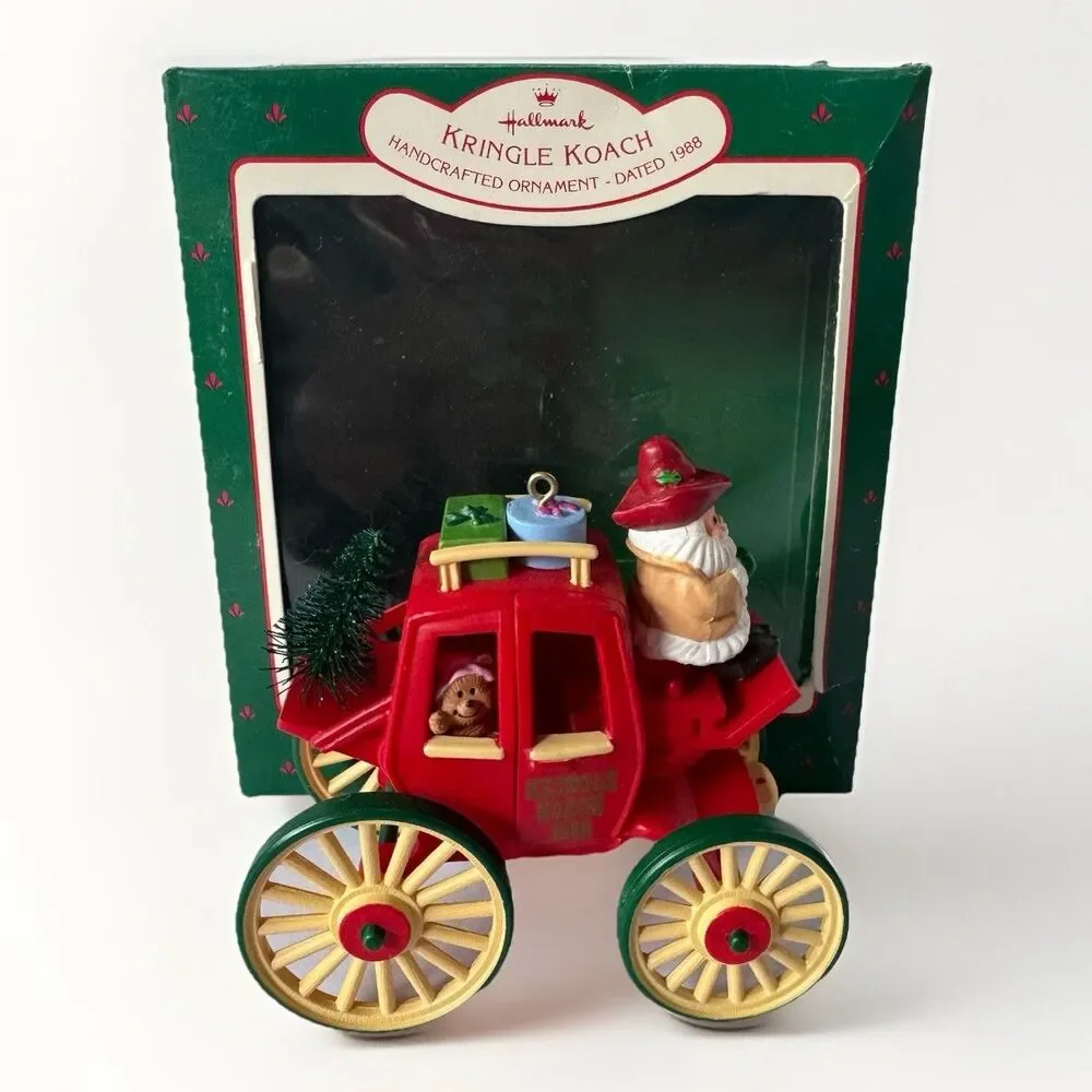 Vintage Hallmark Train Ornament Lot Santa Locomotive Caboose Lionel Cars